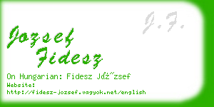 jozsef fidesz business card